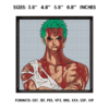 Zoro Embroidery Design