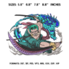 Zoro Embroidery Design