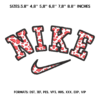 Swoosh Cow Embroidery design design