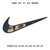 Swoosh Madara Anime Naruto Embroidery design