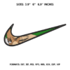 Swoosh Zoro Embroidery design Anime One Piece embroidery design