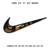 Swoosh Eren Embroidery design Anime Attack On Titan embroidery design