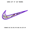 Swoosh Frieza Embroidery design Anime Dragon Ball embroidery design