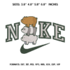 Swoosh Bare Bears Embroidery Design