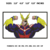 All Might Embroidery Design
