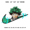 Swoosh Deku Midoriya Embroidery Design
