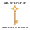 Attack on Titan Key Embroidery Design