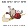 Swoosh Saitama Embroidery Design