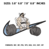 Bodybuilder Embroidery Design