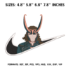 Swoosh Loki Embroidery Design