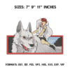 Princess Mononoke Embroidery Design