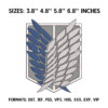 Aot Wings Embroidery Design