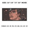 Guts Berserk Embroidery design Anime Berserk embroidery design
