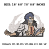 Grimmjow Embroidery Design