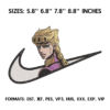 Giorno Giovanna Embroidery Design