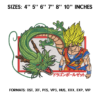 Goku and Shenron Embroidery Design