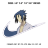 Swoosh Uchiha Sasuke Embroidery Design