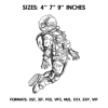 Astronaut Embroidery Design