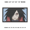 Uchiha Madara Embroidery design Anime Naruto embroidery design