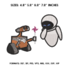 Walle and Eva Embroidery Design