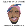 2Pac Embroidery Design